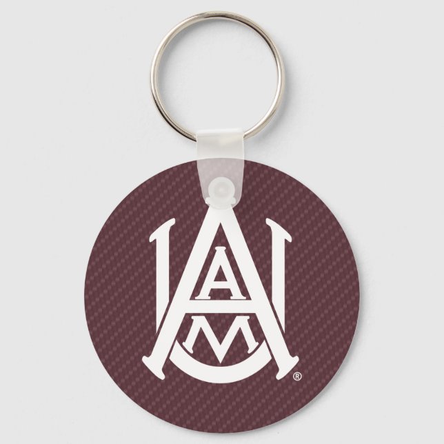 Alabama A&M University Carbon Fiber Keychain (Front)