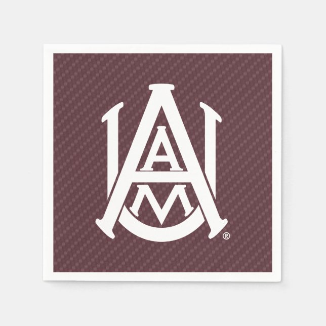 Alabama A&M University Carbon Fiber Napkins (Front)