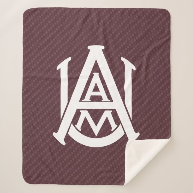 Alabama A&M University Carbon Fiber Sherpa Blanket (Front)