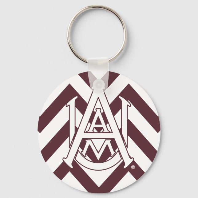 Alabama A&M University Chevron Keychain (Front)
