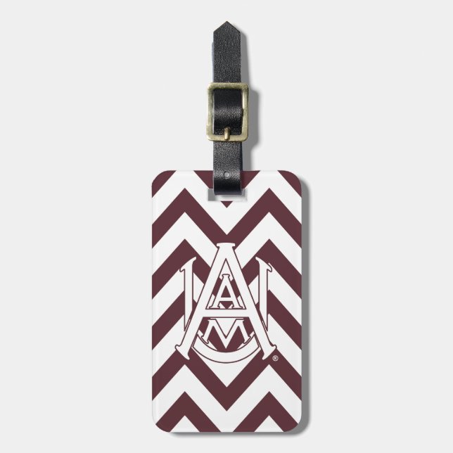Alabama A&M University Chevron Luggage Tag (Front Vertical)