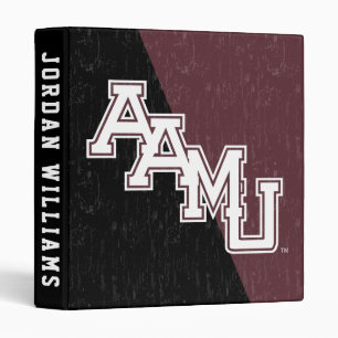 Alabama A&M University Color Block Distressed 3 Ring Binder