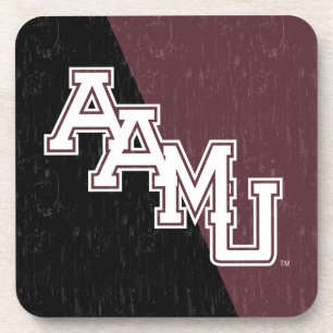 Alabama A&M University Color Block Distressed Beverage Coaster