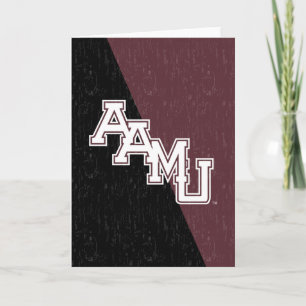 Alabama A&M University Color Block Distressed Card