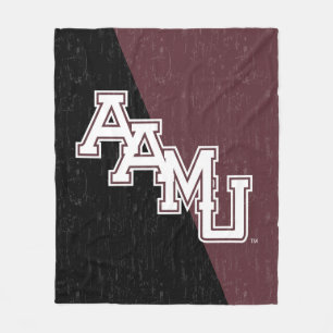 Alabama A&M University Color Block Distressed Fleece Blanket