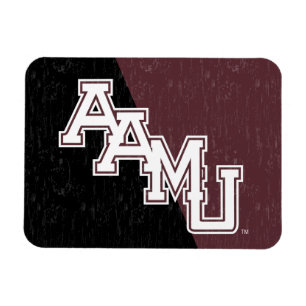Alabama A&M University Color Block Distressed Magnet