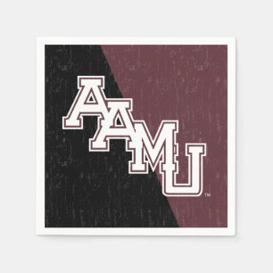 Alabama A&M University Color Block Distressed Napkins