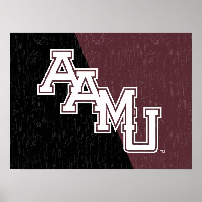 Alabama A&M University Color Block Distressed Poster (Front)