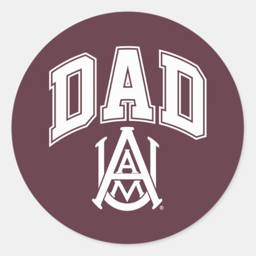 Alabama AM University Dad Classic Round Sticker