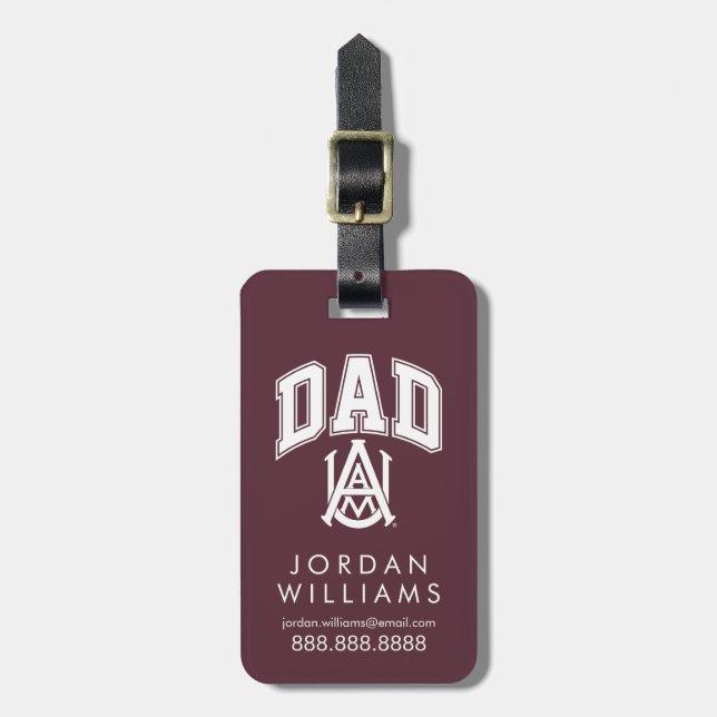 Alabama A&M University Dad Luggage Tag (Front Vertical)