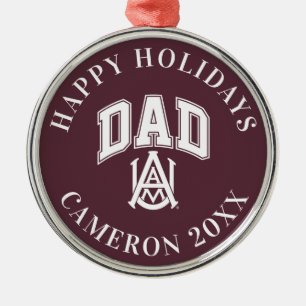 Alabama A&M University Dad Metal Ornament