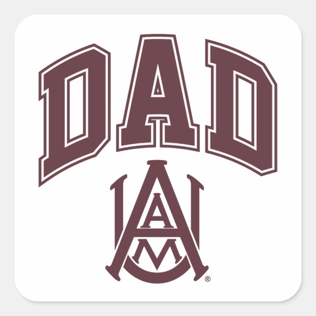 Alabama A&M University Dad Square Sticker (Front)