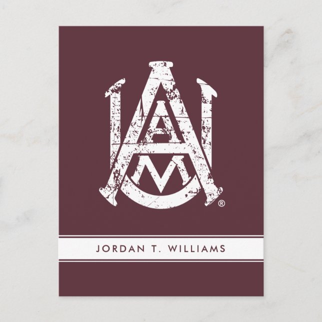 Alabama A&M University Distressed Invitation Postcard (Front)