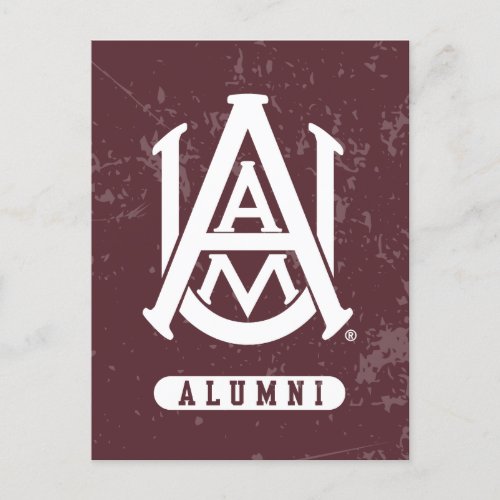 Alabama AM University Distressed Invitation Postcard