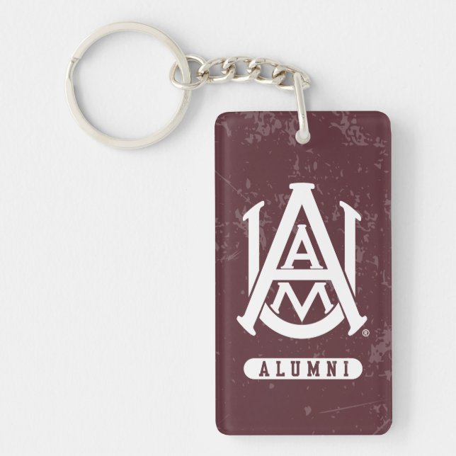 Alabama A&M University Distressed Keychain (Front)