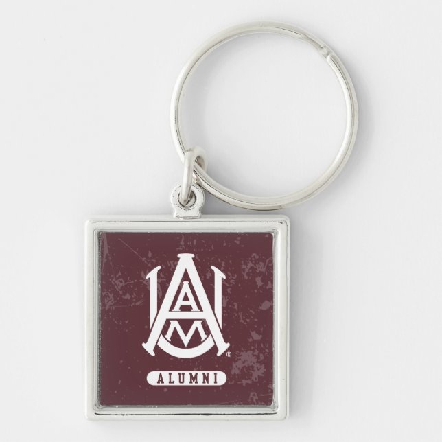 Alabama A&M University Distressed Keychain (Front)