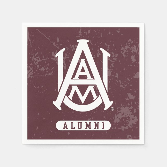 Alabama A&M University Distressed Napkins (Front)