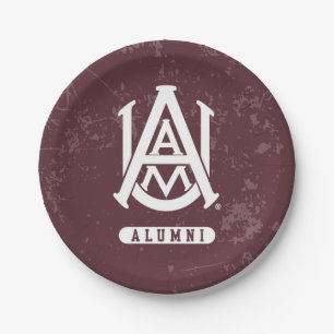 Alabama A&M University Distressed Paper Plates