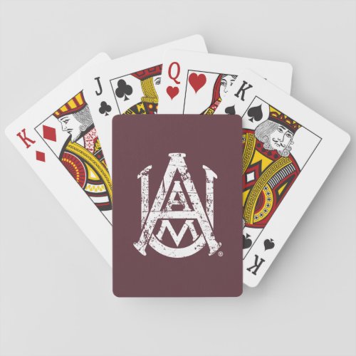 Alabama AM University Distressed Poker Cards