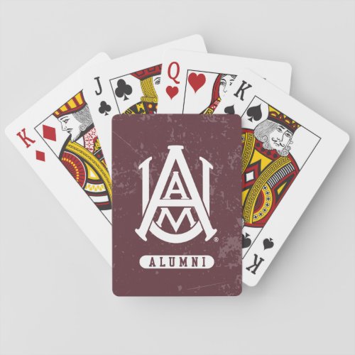 Alabama AM University Distressed Poker Cards