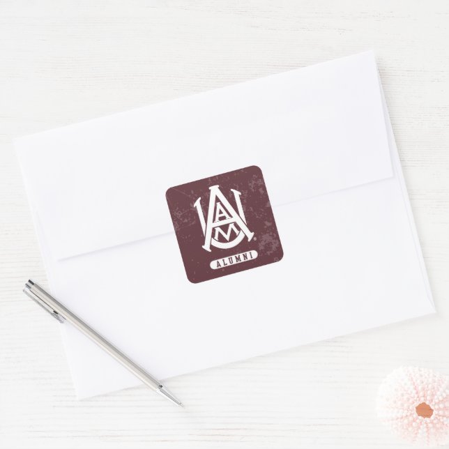 Alabama A&M University Distressed Square Sticker (Envelope)