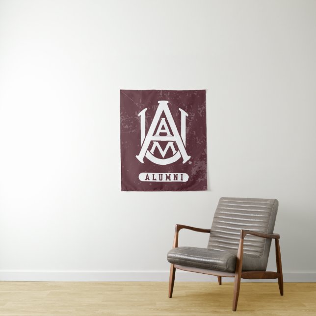 Alabama A&M University Distressed Tapestry (In Situ)