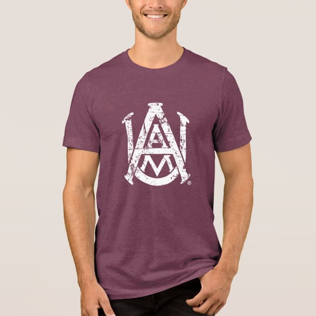 Alabama A&M University Distressed Tri-Blend Shirt (Front)