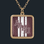 Alabama A&M University Jersey Gold Plated Necklace<br><div class="desc">Check out these Alabama A&M designs! Show off your AAMU pride with these new University products. These make the perfect gifts for the A&M student,  alumni,  family,  friend or fan in your life. All of these Zazzle products are customizable with your name,  class year,  or club. Go bulldogs!</div>