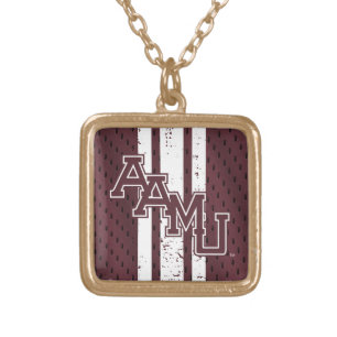 Alabama A&M University Jersey Gold Plated Necklace