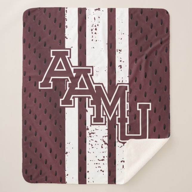 Alabama A&M University Jersey Sherpa Blanket (Front)