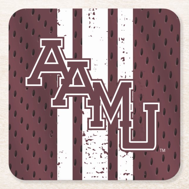 Alabama A&M University Jersey Square Paper Coaster (Front)
