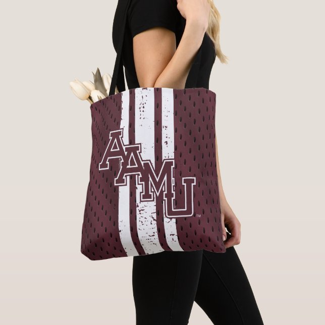 Alabama A&M University Jersey Tote Bag (Close Up)
