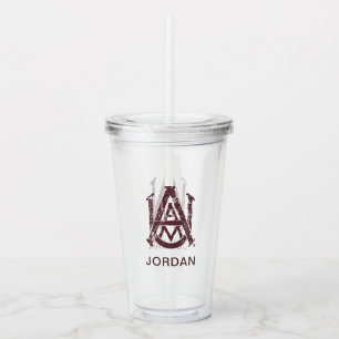 Alabama A&M University Logo Distressed Acrylic Tumbler