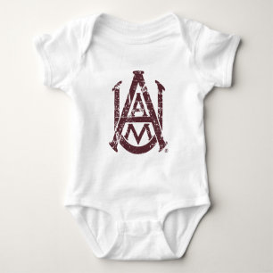 Alabama A&M University Logo Distressed Baby Bodysuit