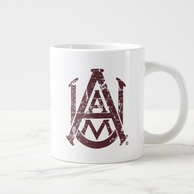 Alabama A&M University Logo Distressed Giant Coffee Mug (Right)