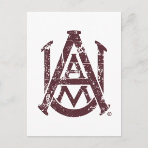 Alabama A&M University Logo Distressed Postcard