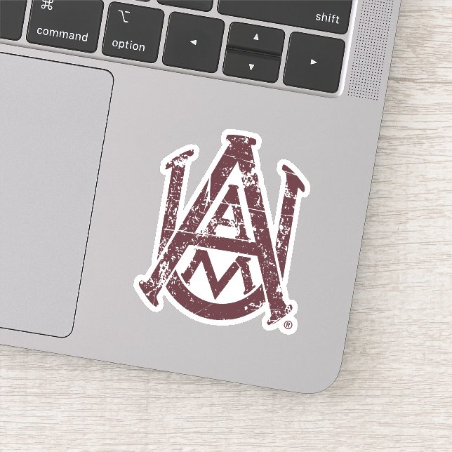 Alabama A&M University Logo Distressed Sticker (Detail)
