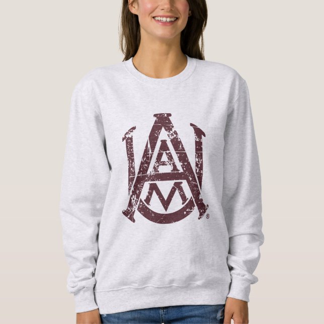 Alabama A&M University Logo Distressed Sweatshirt (Front)