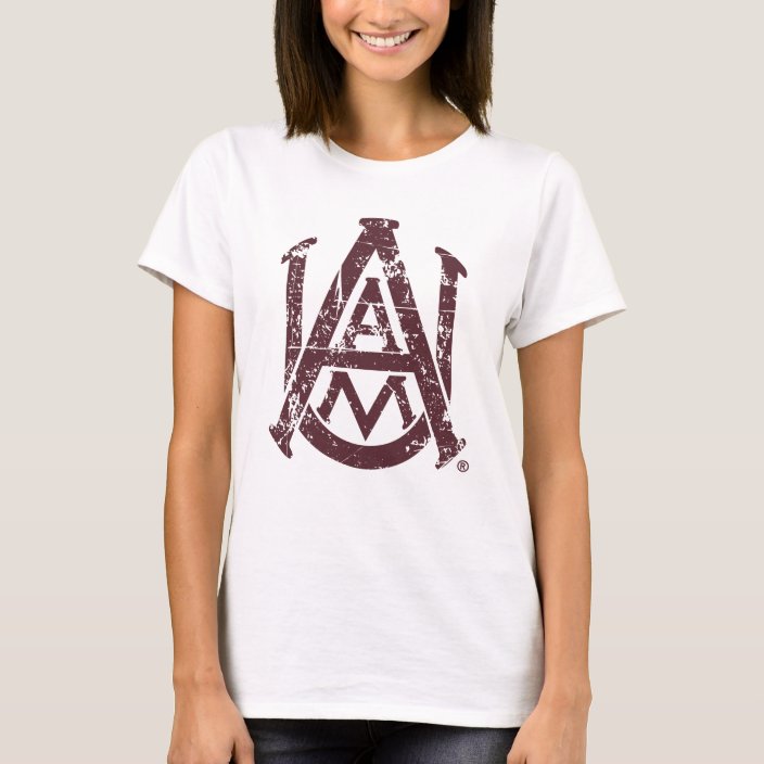 Alabama A&M University Logo Distressed T-Shirt | Zazzle.com