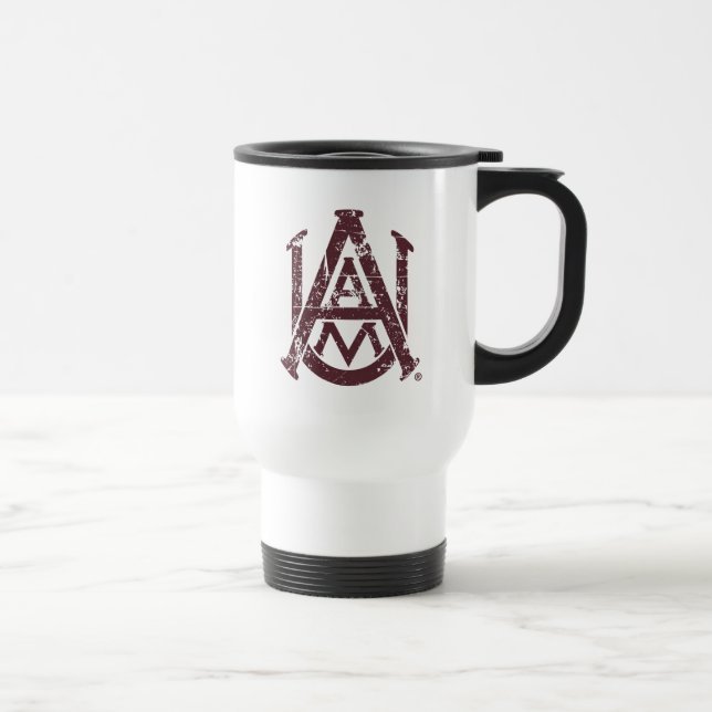 Alabama A&M University Logo Distressed Travel Mug (Right)