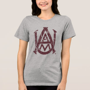 Alabama A&M University Logo Distressed Tri-Blend Shirt