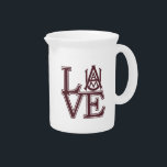 Alabama A&M University Love Beverage Pitcher<br><div class="desc">Check out these Alabama A&M designs! Show off your AAMU pride with these new University products. These make the perfect gifts for the A&M student,  alumni,  family,  friend or fan in your life. All of these Zazzle products are customizable with your name,  class year,  or club. Go bulldogs!</div>
