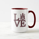 Alabama A&M University Love Mug<br><div class="desc">Check out these Alabama A&M designs! Show off your AAMU pride with these new University products. These make the perfect gifts for the A&M student,  alumni,  family,  friend or fan in your life. All of these Zazzle products are customizable with your name,  class year,  or club. Go bulldogs!</div>