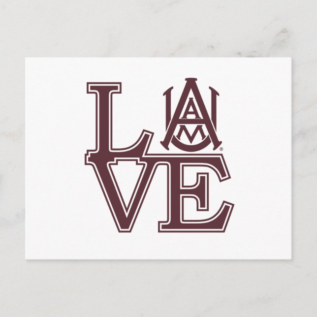 Alabama A&M University Love Postcard (Front)