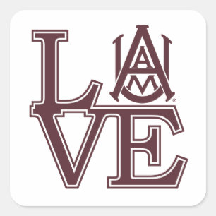 Alabama A&M University Love Square Sticker