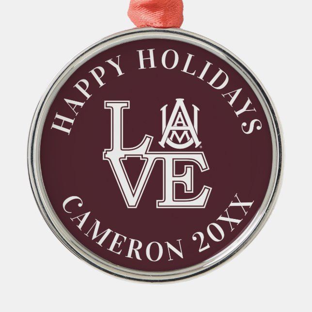 Alabama A&M University Metal Ornament (Front)