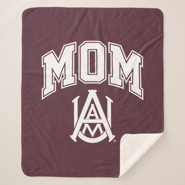 Alabama A&M University Mom Sherpa Blanket (Front)