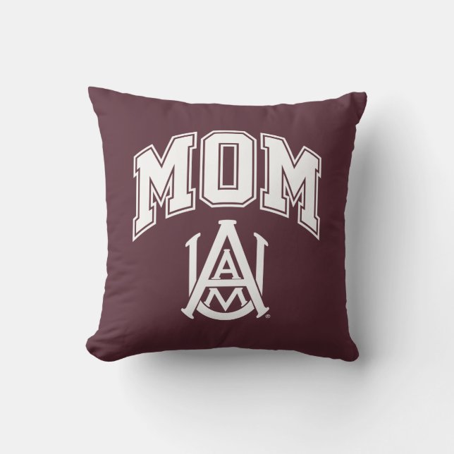 Alabama A&M University Mom Throw Pillow (Front)