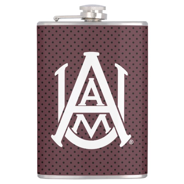 Alabama A&M University Polka Dot Flask (Front)