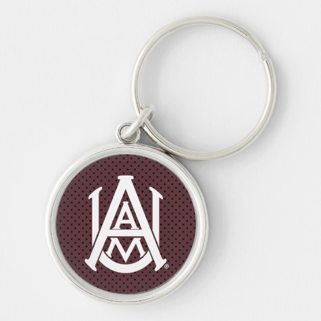 Alabama A&M University Polka Dot Keychain (Front)